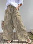 Damen Blätter Lang Hose Retro Frühling/Herbst Hose