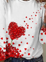 Damen Langarm T-Shirts T-Shirt Frühling/Herbst Geblümt Jersey Rundhals Täglich Ausgehen Lässig Oberteile