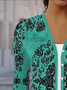 Damen Frühling/Herbst Oberbekleidung Lässig Ethnisch Jersey Schal Jacke