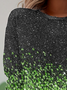 Damen Langarm T-Shirts T-Shirt Frühling/Herbst Leopard Jersey Rundhals Täglich Ausgehen Lässig Oberteile