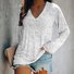 Damen 3d Drucken Langarm T-Shirts T-Shirt V-Ausschnitt Retro Frühling/Herbst Oberteile