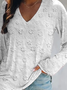 Damen 3d Drucken Langarm T-Shirts T-Shirt V-Ausschnitt Retro Frühling/Herbst Oberteile