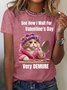 Damen Kurzarm T-Shirts T-Shirt Sommer Katze Jersey Rundhals Urlaub Ausgehen Lässig Oberteile