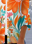 Damen Frühling/Herbst Oberbekleidung Lässig Geblümt Jersey Schal Jacke