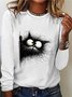 Damen Langarm T-Shirts T-Shirt Frühling/Herbst Katze Jersey Rundhals Täglich Ausgehen Lässig Oberteile