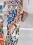 Damen Lässig Ethnisch Jersey Alle Jahreszeiten Lang Leggings