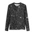 Damen Langarm T-Shirts T-Shirt Frühling/Herbst Unifarben Jersey Rundhals Urlaub Ausgehen Retro Oberteile