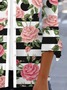Damen Frühling/Herbst Oberbekleidung Lässig Geblümt Jersey Schal Jacke
