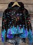 Damen Kapuze Weihnachten Lässig Frühling/Herbst Langarm Sweatshirt