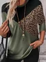 Damen Langarm T-Shirts T-Shirt Frühling/Herbst Farbblock Jersey Rundhals Täglich Ausgehen Lässig Oberteile