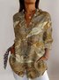 Damen Langarm Bluse Frühling/Herbst Tier Hemdkragen Täglich Ausgehen Retro Oberteile