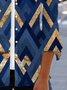 Damen Frühling/Herbst Oberbekleidung Lässig Geometrisch Jersey Schal Jacke