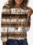 Damen Langarm T-Shirts T-Shirt Frühling/Herbst Tie-Dye-Muster Jersey Rundhals Täglich Ausgehen Lässig Oberteile