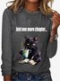 Damen Langarm T-Shirts T-Shirt Frühling/Herbst Katze Jersey Rundhals Täglich Ausgehen Lässig Oberteile