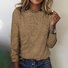 Damen Kariert Langarm T-Shirts T-Shirt Rundhals Retro Frühling/Herbst Oberteile