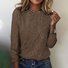 Damen Kariert Langarm T-Shirts T-Shirt Rundhals Retro Frühling/Herbst Oberteile