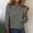 Damen Kariert Langarm T-Shirts T-Shirt Rundhals Retro Frühling/Herbst Oberteile