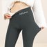 Damen Lässig Unifarben Winter Knöchelhose Leggings