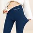 Damen Lässig Unifarben Winter Knöchelhose Leggings