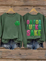 Damen 3d Drucken Rundhals Lässig Frühling/Herbst Langarm Sweatshirt