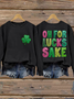 Damen 3d Drucken Rundhals Lässig Frühling/Herbst Langarm Sweatshirt