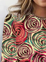 Damen Langarm T-Shirts T-Shirt Frühling/Herbst Abstrakt Rundhals Lässig Oberteile