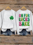 Damen 3d Drucken Rundhals Lässig Frühling/Herbst Langarm Sweatshirt