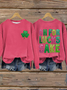Damen 3d Drucken Rundhals Lässig Frühling/Herbst Langarm Sweatshirt