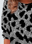 Damen Langarm T-Shirts T-Shirt Frühling/Herbst Leopard Print Rundhals Lässig Oberteile