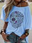 Damen Wilder Westen Kurzarm T-Shirts T-Shirt Rundhals Retro Sommer Oberteile