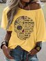 Damen Wilder Westen Kurzarm T-Shirts T-Shirt Rundhals Retro Sommer Oberteile