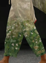 Damen Hose Gerade Hosen Täglich Ausgehen Lässig Print Leinenmischung Geblümt Frühling/Herbst Hose