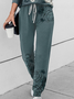 Damen Print Geblümt Täglich Ausgehen Zwei Stücke Set Langarm Lässig Frühling/Herbst Bluse mit Hose Matching Set