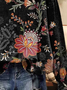 Damen Rundhals Geblümt Print Lässig Frühling/Herbst Langarm Sweatshirt