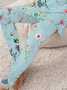 Damen Print Geblümt Täglich Ausgehen Zwei Stücke Set Langarm Lässig Frühling/Herbst Bluse mit Hose Matching Set