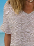 Damen Kurzarm Bluse Sommer Geblümt Print Rundhals Täglich Ausgehen Lässig Oberteile