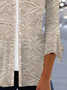 Damen Frühling/Herbst Aufdecken Lässig Geblümt Print Leicht Strickjacke
