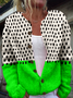 Damen Polka Dots Langarm Rundhals Retro Frühling/Herbst Strickjacke Oberbekleidung