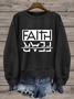 Damen Rundhals Textbriefe Print Lässig Frühling/Herbst Langarm Sweatshirt