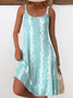 Damen Gestreift Ärmellos Sommer Kleid Rundhals Täglich Lässig Midi Tanktop A-Linien-Kleid