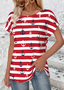 Damen 3d Drucken Ärmellos T-Shirts T-Shirt Rundhals Lässig Sommer Oberteile