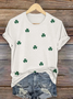 Damen Kleeblatt Kurzarm T-Shirts T-Shirt Rundhals Lässig Sommer Oberteile