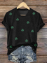 Damen Kleeblatt Kurzarm T-Shirts T-Shirt Rundhals Lässig Sommer Oberteile