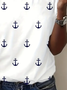 Damen Kurzarm T-Shirts T-Shirt Sommer Anker Print Rundhals Lässig T-Shirt mit Grafik Oberteile