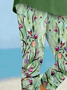 Damen Hose Elastische Taille Legging Täglich Ausgehen Lässig Print Geblümt Sommer Hose