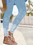 Damen Geblümt Lässig Alle Jahreszeiten Print Lang Leggings