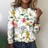 Damen Geblümt Kurzarm T-Shirts T-Shirt Rundhals Lässig Sommer Oberteile
