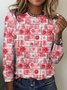 Damen Geblümt Kurzarm T-Shirts T-Shirt Rundhals Lässig Sommer Oberteile