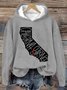 Damen Textbriefe Frühling/Herbst Print Langarm Lässig Täglich Kapuze
