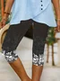 Damen Hose Elastische Taille Legging Täglich Ausgehen Lässig Print Geblümt Sommer Hose